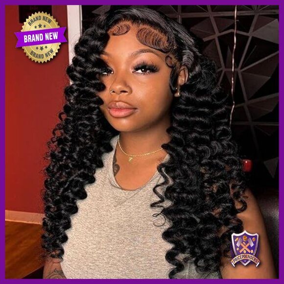 28 Inch Human Hair Glueless Wig Loose Deep Wave 5x5 HD Lace Closure